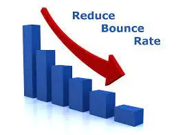 A picture showing a decrease in bounce rate.